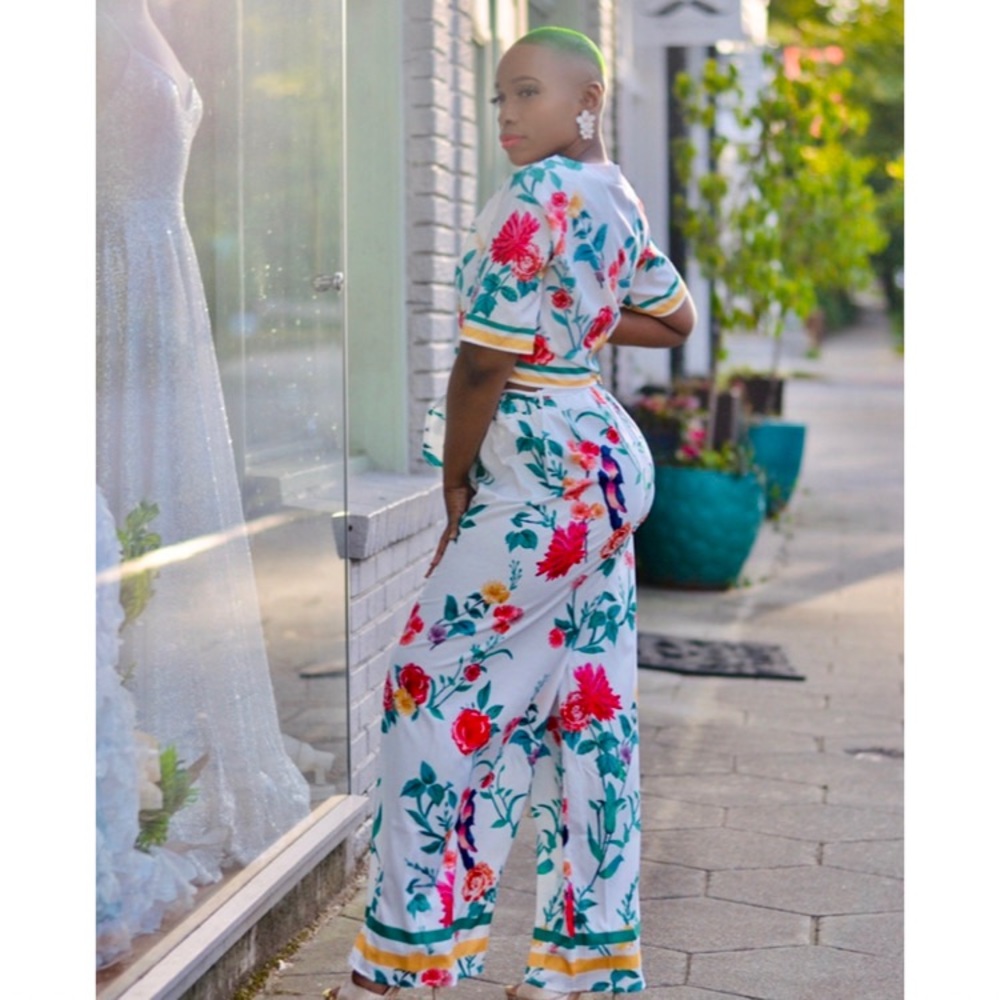 Two Piece Wide-leg Pant Set